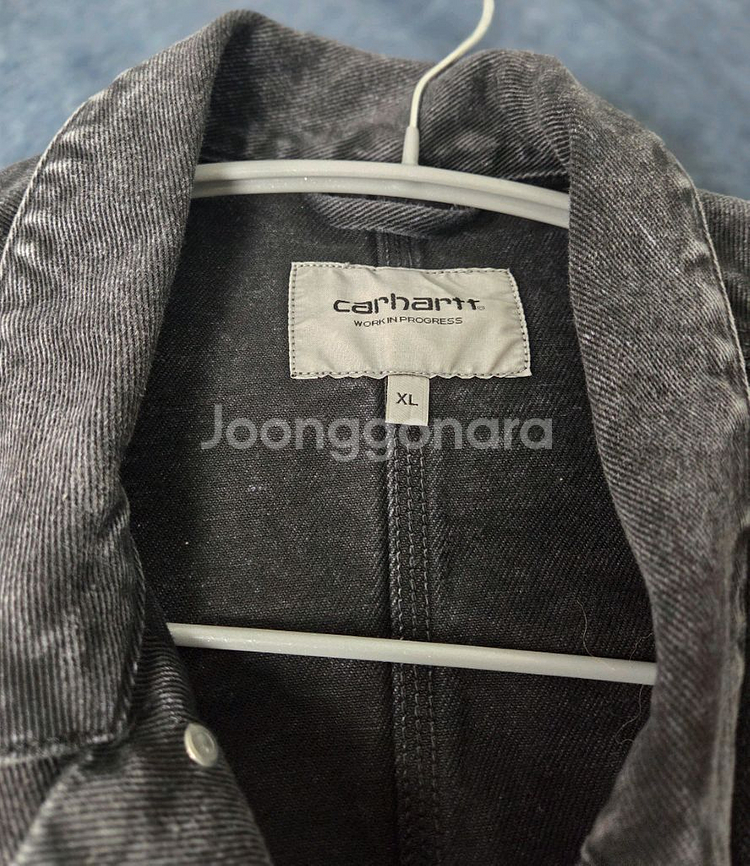 칼하트WIP 워싱 흑청 데님 자켓 Stetson XL--1