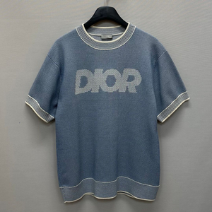 디올 DIOR 로고 코튼 블렌드 트라마토 니트 반팔티