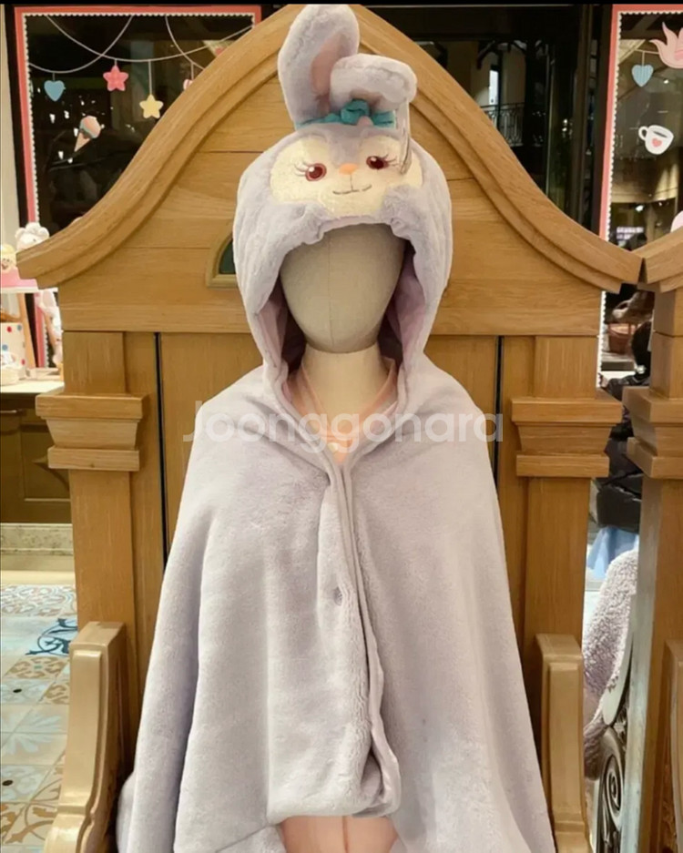 디즈니 상하이 디즈니 스켈라루 후드 담요 숄 망토 블랭--0