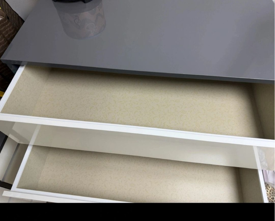 하이그로시 수납화장대+5단(+1단 히든)광폭서랍장일괄 이미지