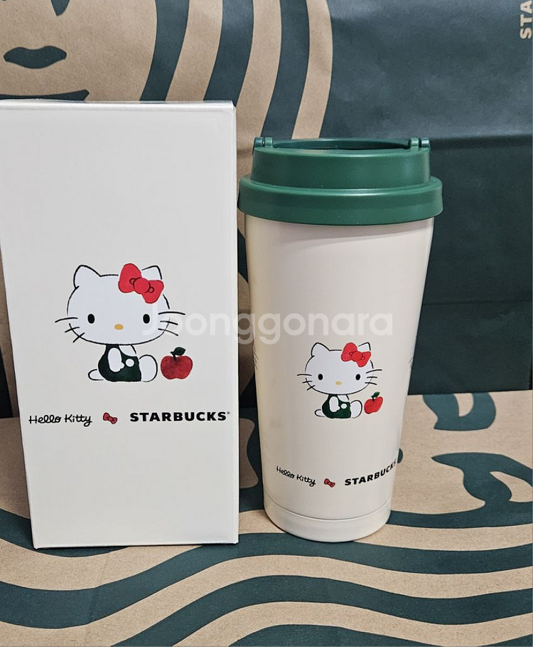 새상품S급]스타벅스 SS 헬로키티 엘마 텀블러 473--0