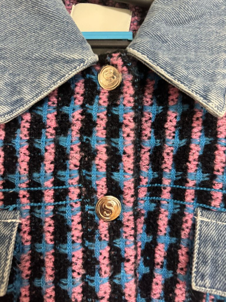 산드로 데님 트위드자켓--2