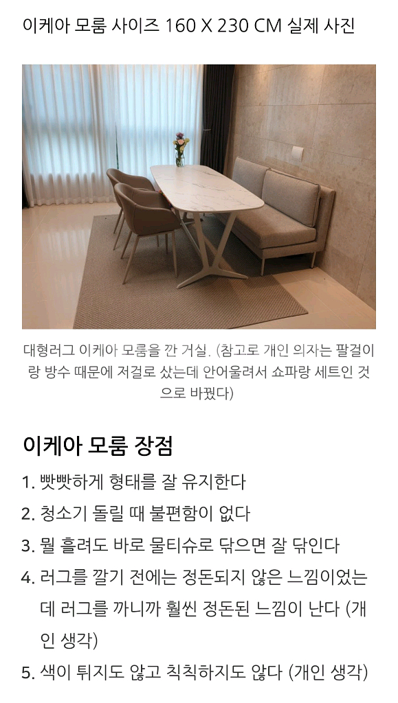 이케아 MORUM 모룸 평직 러그 (서울)--5
