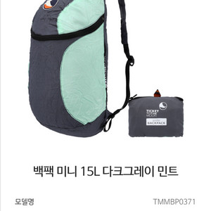 티켓투더문 백팩 15리터 다크그레이 민트