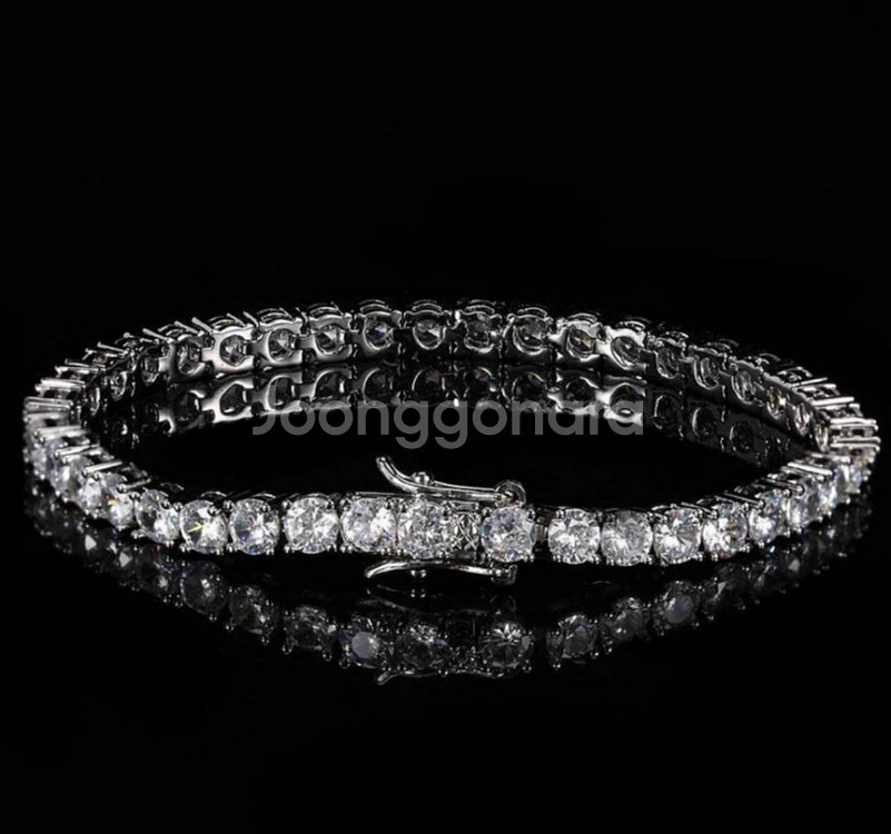 써지컬 테니스 팔찌 큐빅 4mm(무배)--1