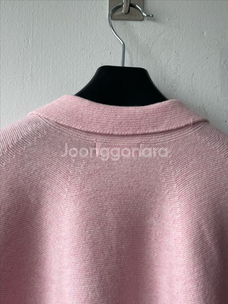 프리미엄 메리노울 홀가먼트 카라니트 라이트핑크(S)--4