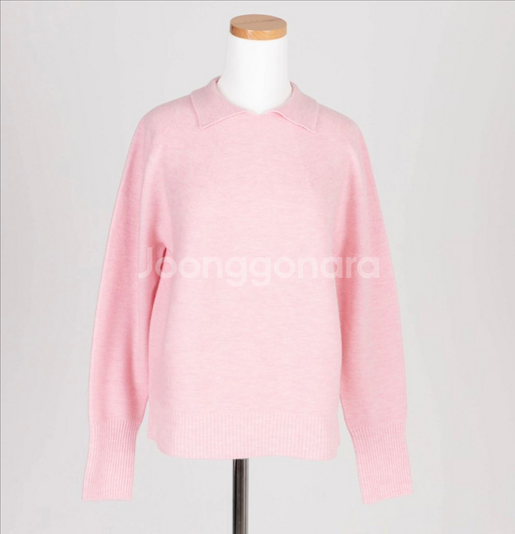 프리미엄 메리노울 홀가먼트 카라니트 라이트핑크(S)--8