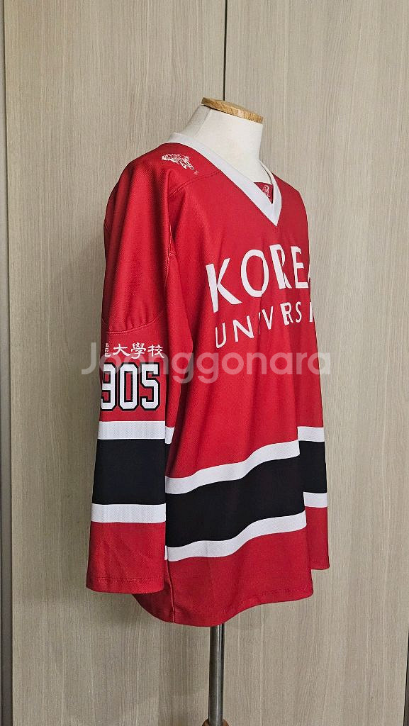 (빈지노착용) 고려대 응원티 아이스 하키복 S(XL)--5