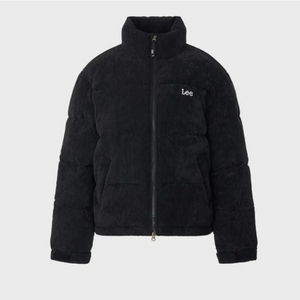 리 코듀로이 숏패딩 블랙 S 여성