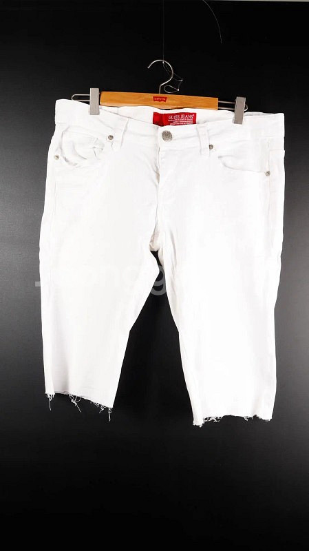 게스 흰색 반바지--0