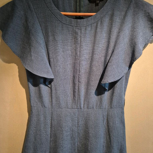 린넨 프릴 롱 원피스