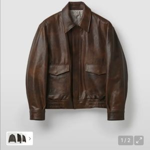 쿠어 coor 베지터블 레더 A-2자켓 브라운 S