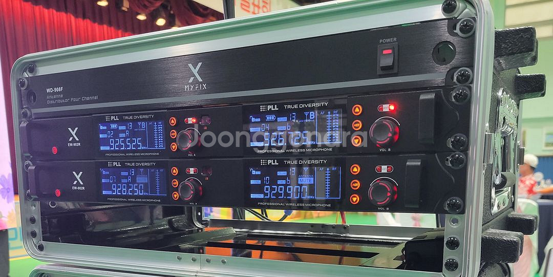 MYFIX EW-902R 무선마이크 랙케이스 세팅--0