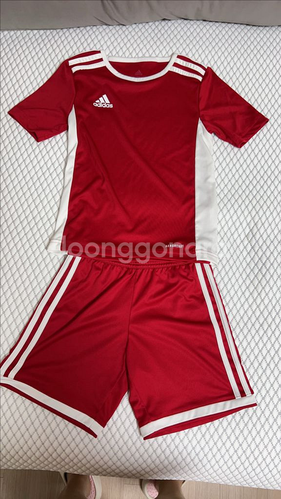 아디다스 반팔 축구복 130 세트, 긴팔티셔츠 67--0
