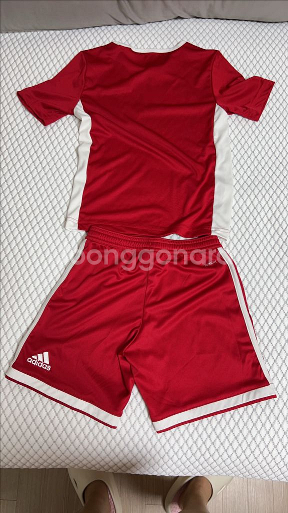 아디다스 반팔 축구복 130 세트, 긴팔티셔츠 67--1