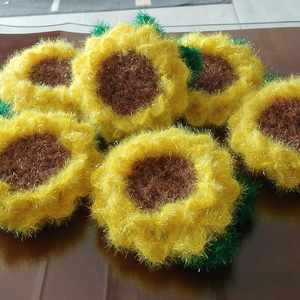 손뜨개 해바라기 수세미