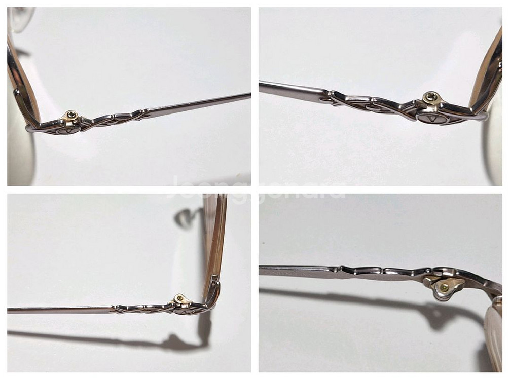 발렌티노 차루티 100% Titanum 일본 반무테안경--4