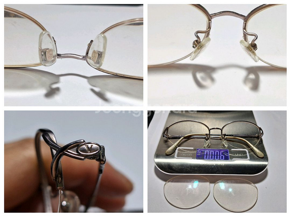 발렌티노 차루티 100% Titanum 일본 반무테안경--7