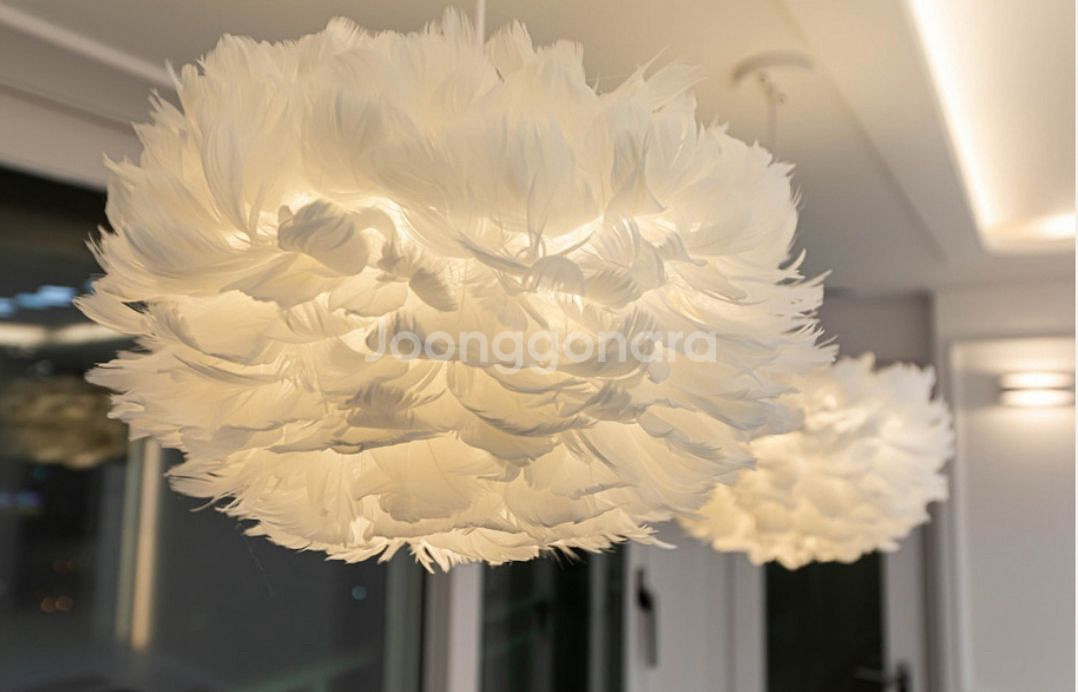 예쁜 깃털 감성조명 ( 인테리어 조명 )--0