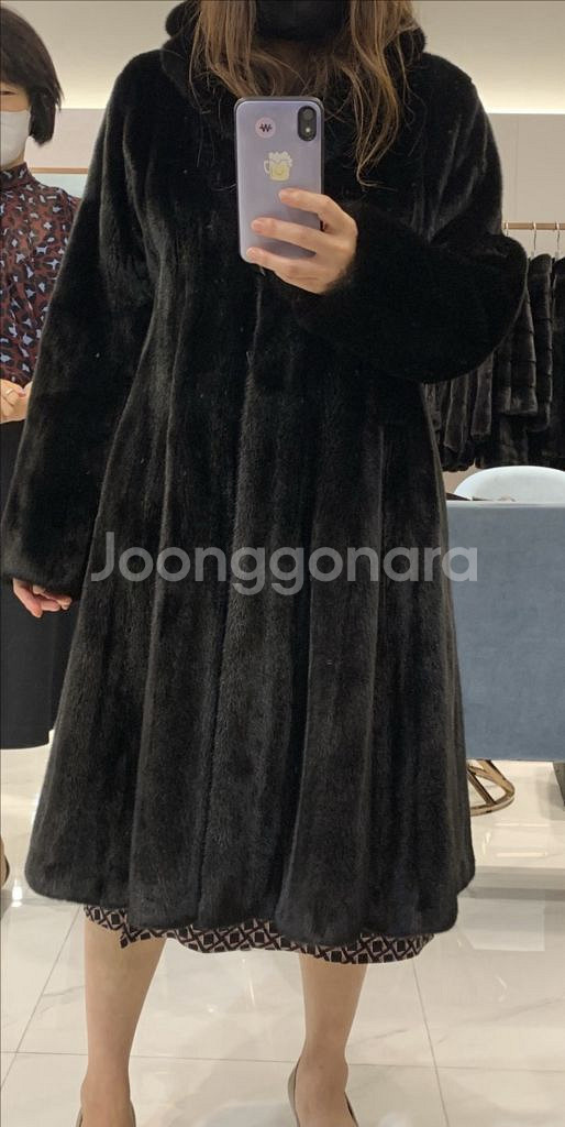 진도 오리지날 롱밍크코트--0