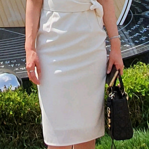 으네드레스 흰색 벨트원피스