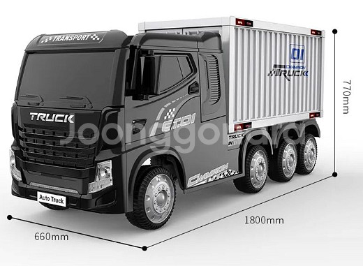 빨간색 컨테이너 트럭 어린이 전동차 새제품--4