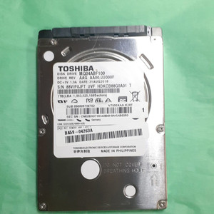노트북하드 도시바 HDD 1TB 2.5인치 슬림