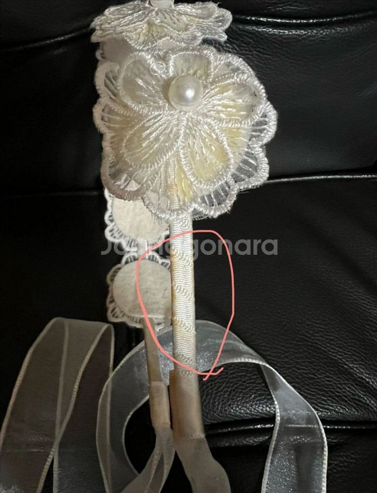새상품) 꽃 머리띠 리본끈 (셀프웨딩 또는 여아용)--4