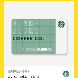 스타벅스 모바일 금액권 3만원