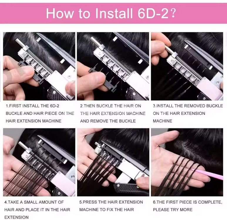 6D 헤어 확장기 익스텐션--2