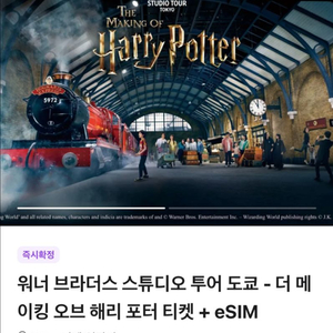 도쿄 해리포터 스튜디오 입장권 2매 (9/20 3시)