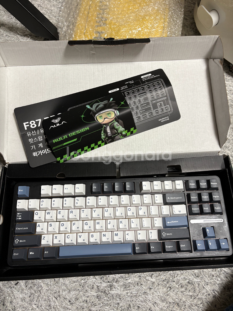 독거미 Aula F87pro 황축 기계식 키보드--1