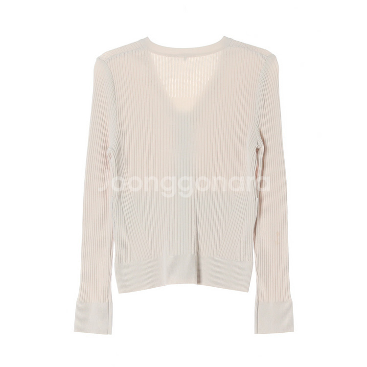 [S]어메이징크리 베이지 로고 포켓 집업 니트 가디건--3