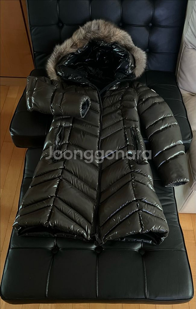 정품 몽클레어 롱패딩 1사이즈 - 리얼 라쿤퍼--1