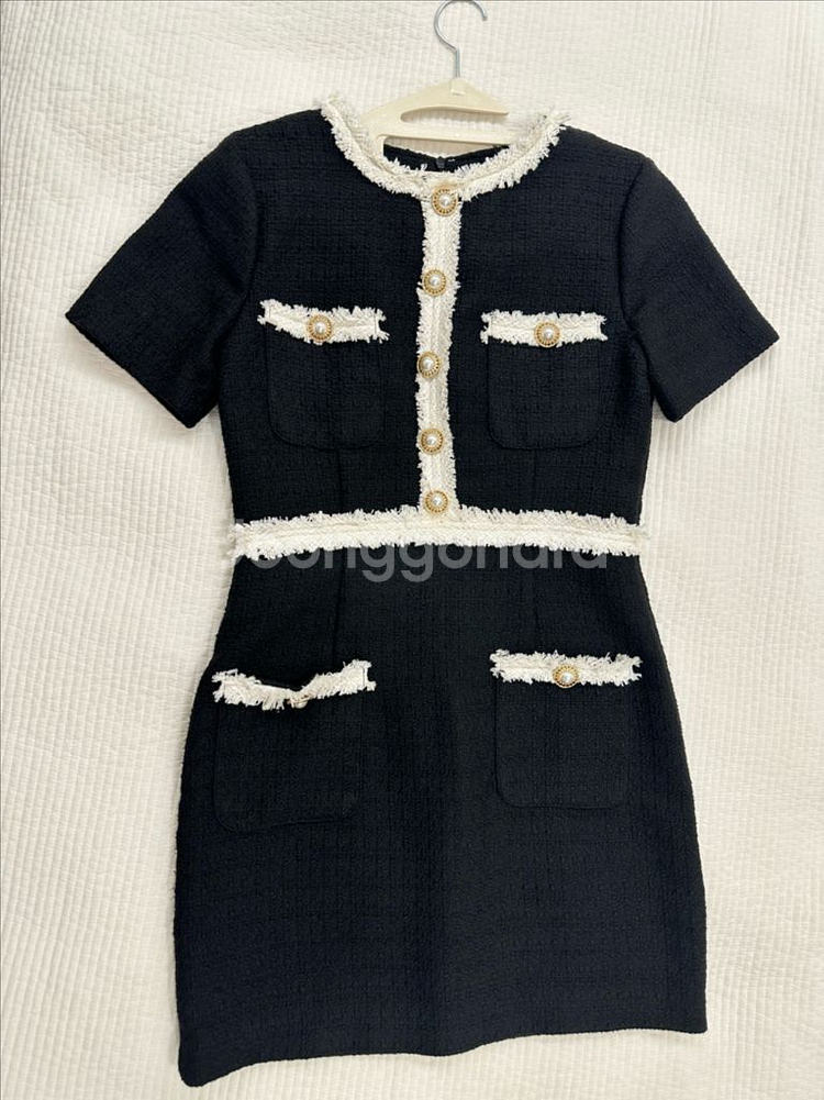 안젤로비안코 트위드 하객원피스--0