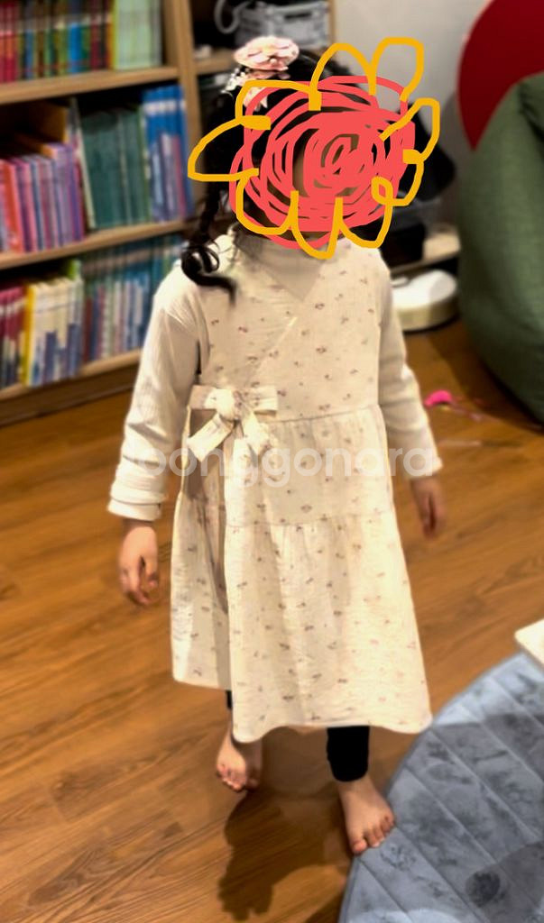 Zara 자라 여아 한복 6y 생활한복 원피스 5-6세--4