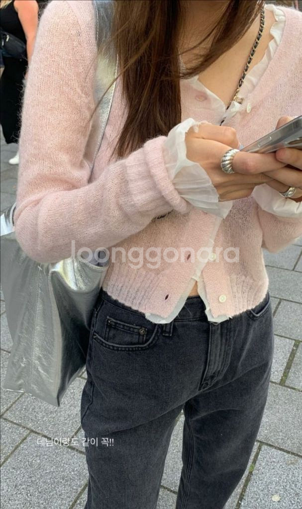 타낫 튤리파 레이스 니트 가디건 (새상품)--3