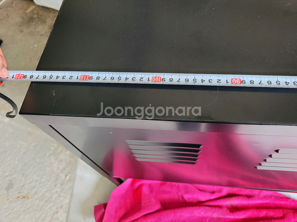블랙 철제 캐비넷 수납장 TV받침--2