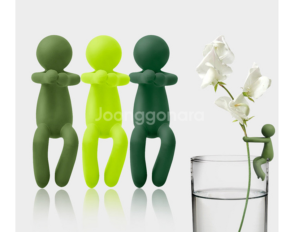 꽃병 수경재배 꽃다발 식물줄기 지지대세트 색상랜덤발송--5