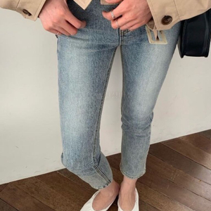 (S) 페이지유 슬림핏 일자 청바지 데님 팬츠 두번 착