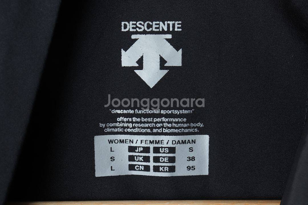 W(L-XL) 데상트 집업 바람막이 점퍼자켓 블랙 롱--5