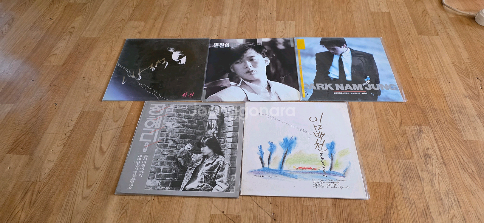 국내 가수 LP 판5장 일괄--0