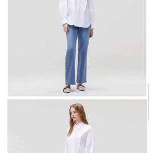 써스데이아일랜드 자수 핀턱블라우스