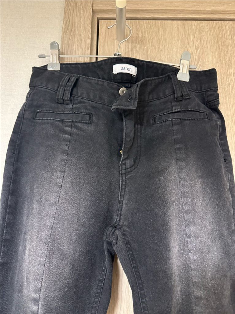 애즈온 부츠컷슬림팬츠 (블랙) 이미지