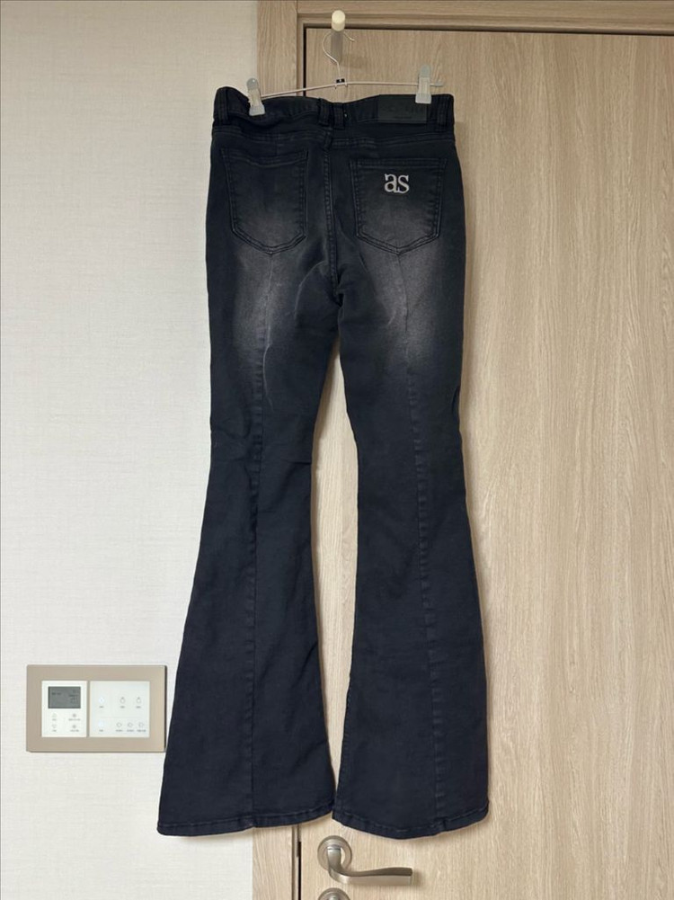 애즈온 부츠컷슬림팬츠 (블랙) 이미지