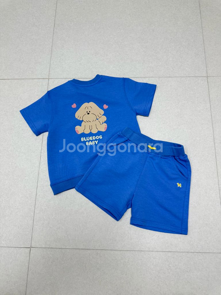 미착용) 블루독베이비 맨투맨 상하세트 110--1