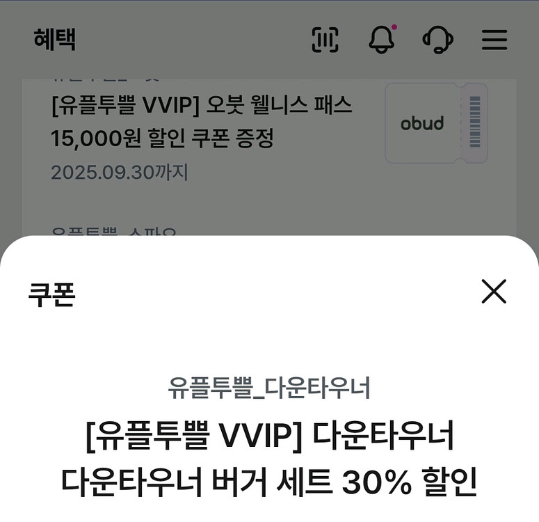 다운타우너 버거세트 할인권 1000원--0