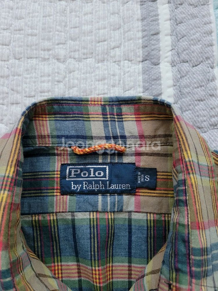 폴로 랄프로렌 Polo. 투포켓 반팔체크셔츠. S 95--3