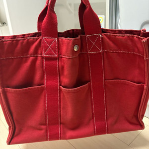 에르메스 후루토 정품 레드 토트백 MM 리본빛 모네