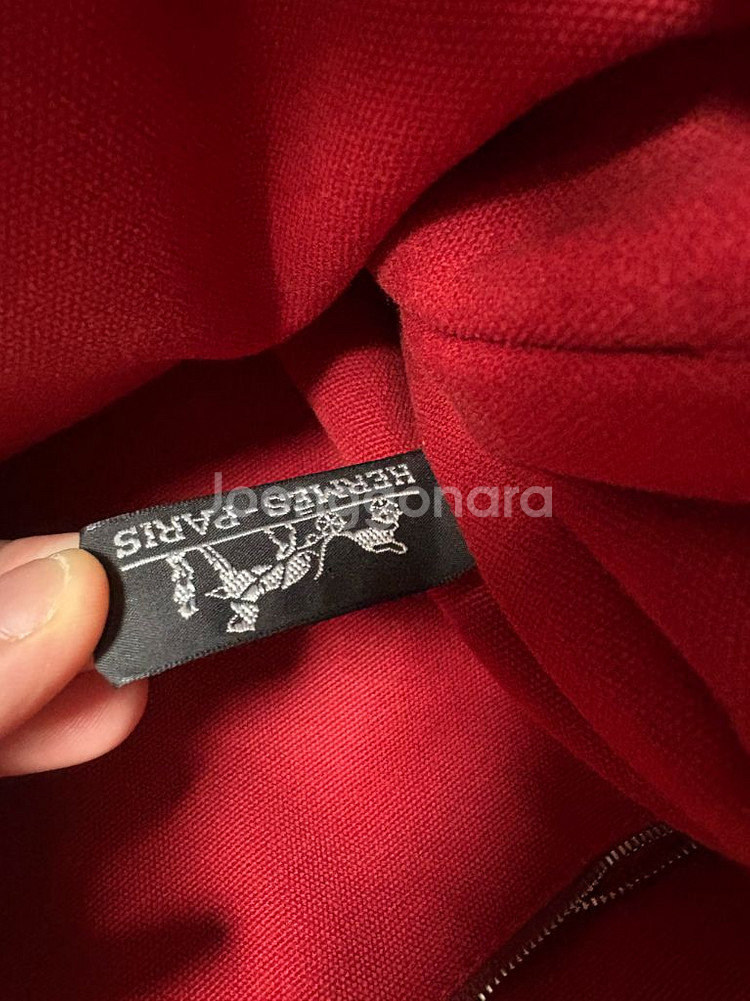 에르메스 후루토 정품 레드 토트백 MM 리본빛 모네--5